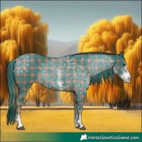 Horse Color:Plaid  Liver Chestnut Sabino 