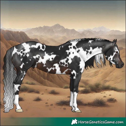 Horse Color:Gray White Spotted Brown