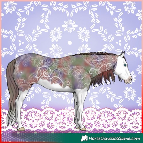 Horse Color:Nacre Liver Chestnut Ice Splash