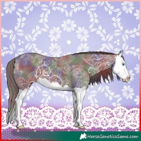 Horse Color:Nacre Liver Chestnut Ice Splash