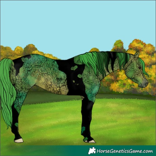 Horse Color:Void Watercolor Bay Ice Tobiano 