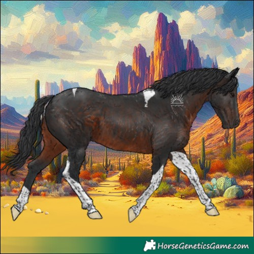Horse Color:Brown Tobiano 