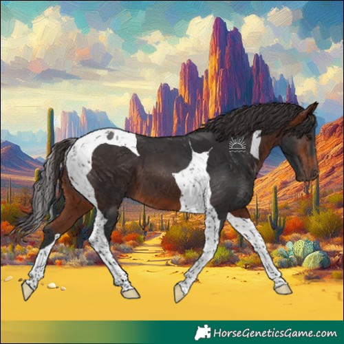 Horse Color:Bay Tobiano 