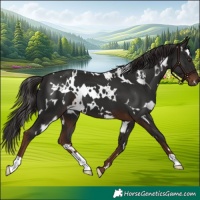 Horse Color:White Spotted Liver Chestnut
