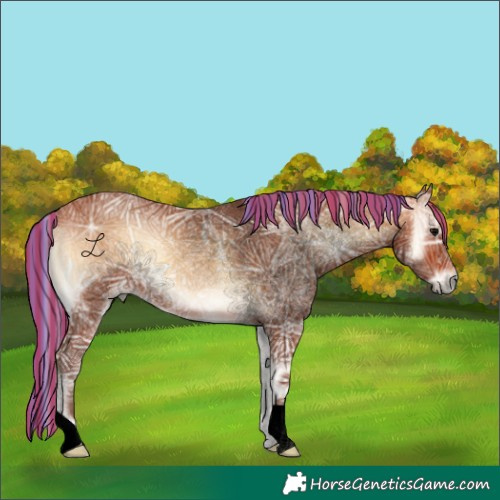 Horse Color:Void Painted Silver Bay Ice Onyx 