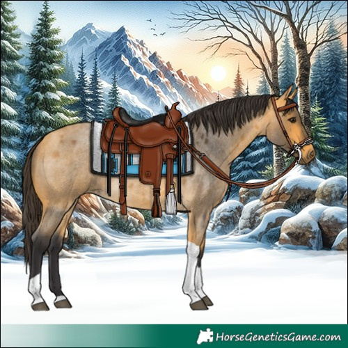 Horse Color:Buckskin Roan Tobiano 