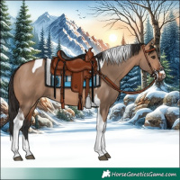 Horse Color:Bay Dun Tobiano