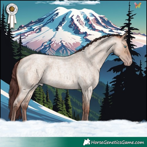 Horse Color:Chocolate Sable Champagne Roan Dun 