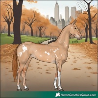 Horse Color:White Spotted Red Dun Tobiano