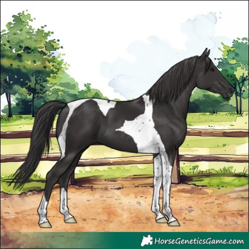 Horse Color:Smoky Black Tobiano 