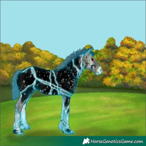 Horse Color:Void Nacre Thunderstruck White Spotted Brown Ice Onyx Near Leopard 