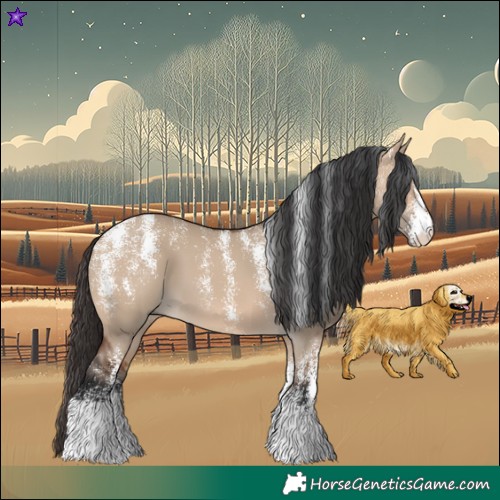 Horse Color:Powder White Bay Dun 
