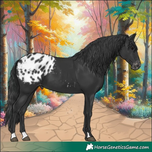 Horse Color:Black Appaloosa 