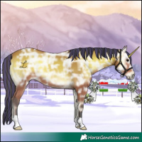 Horse Color:Painted Bay Ice Onyx Rabicano 