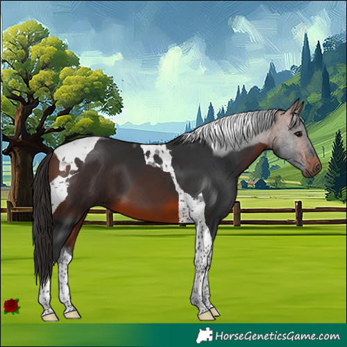 Horse Color:Bay Tobiano 