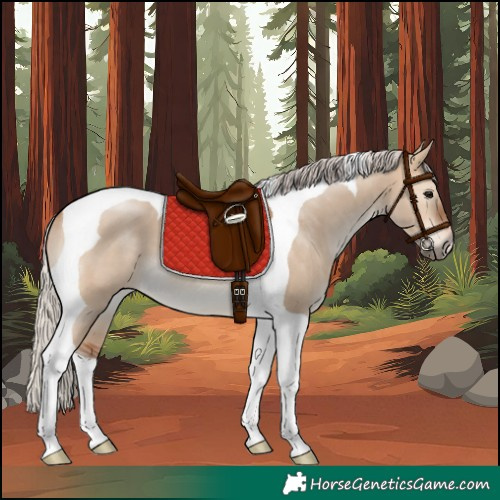 Horse Color:Silver Bay Dun Tobiano 