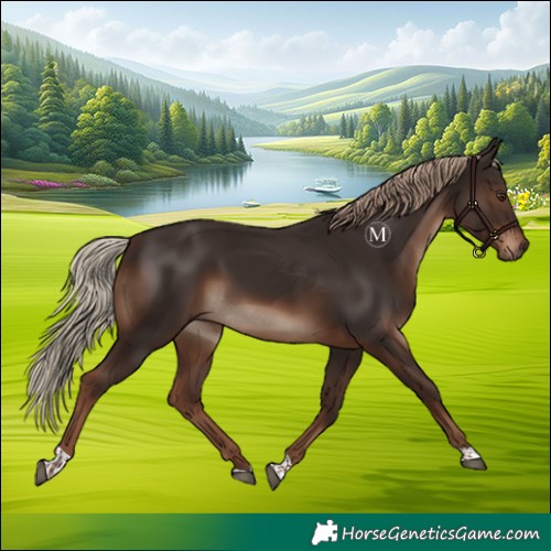 Horse Color:Liver Chestnut Tobiano