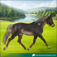 Horse Color:Liver Chestnut Tobiano 