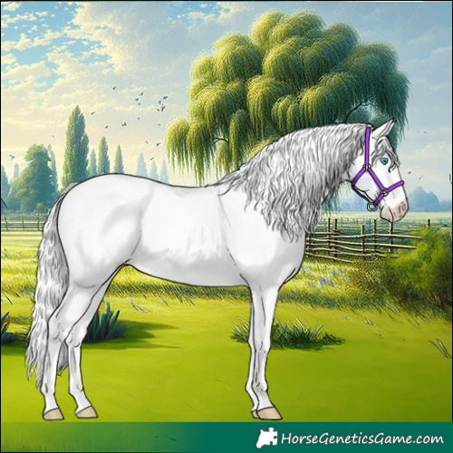 Horse Color:Silver Perlino Dun