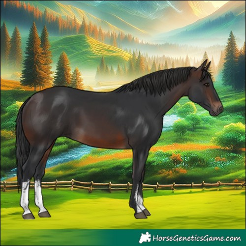 Horse Color:White Spotted Brown