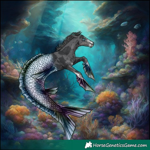 Horse Color:White Spotted Black Merle