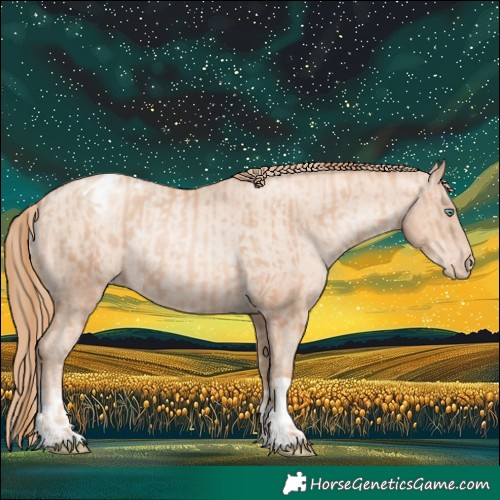 Horse Color:Gold Champagne Pearl Rabicano and Gold Champagne Pearl Appaloosa Rabicano