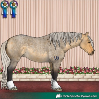 Horse Color:Silver Buckskin Roan Dun 