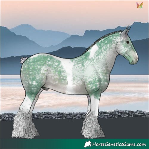 Horse Color:Watercolor Silver Brown Ice Tobiano 