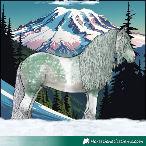 Horse Color:Watercolor Silver Brown Ice Tobiano 