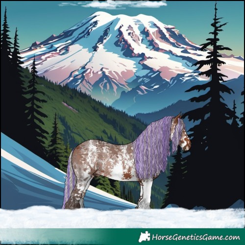 Horse Color:Painted Silver Bay Sabino