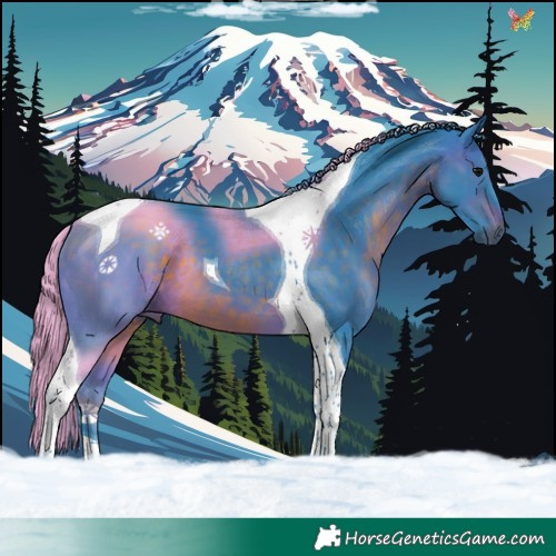 Horse Color:Watercolor Brown Tobiano 