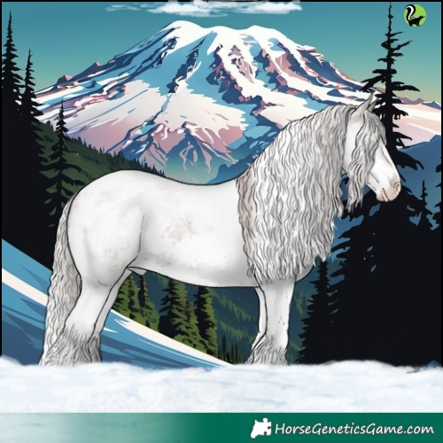 Horse Color:Silver Blue Roan Splash Tobiano 