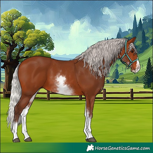Horse Color:White Spotted Silver Brown Splash 