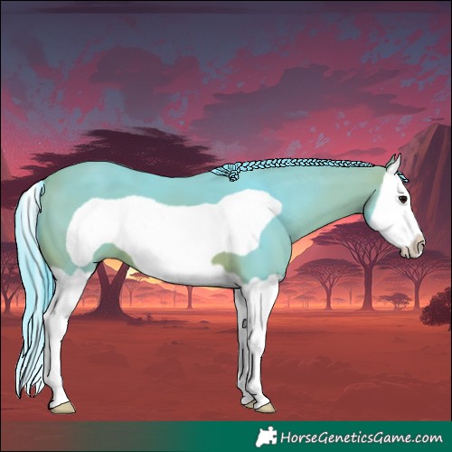 Horse Color:Watercolor Bay Splash Frame 