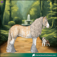 Horse Color:White Spotted Palomino Dun Brindle