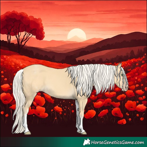 Horse Color:White Spotted Gold Cream Champagne 