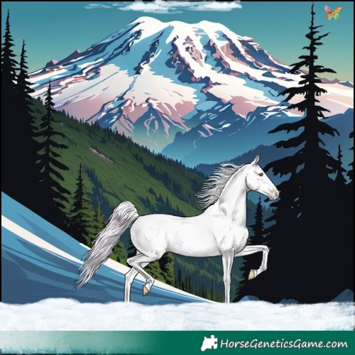 Horse Color:Watercolor White Spotted Silver Sable Champagne Tobiano 