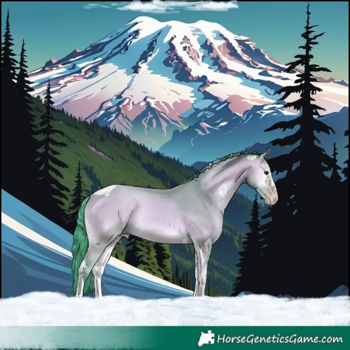 Horse Color:Watercolor Amber Champagne Onyx Tobiano 