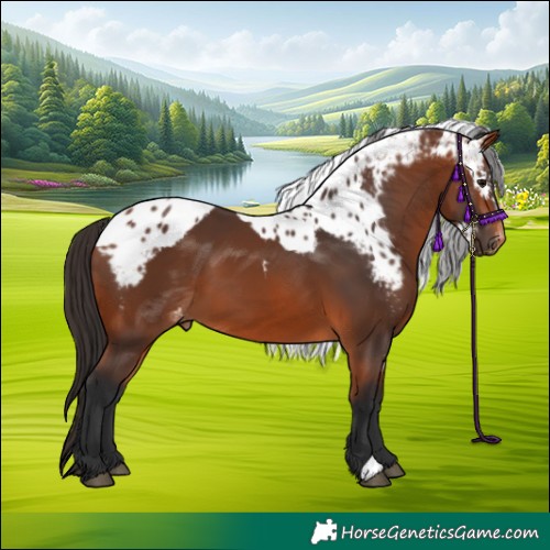 Horse Color:Bay Skewed Appaloosa