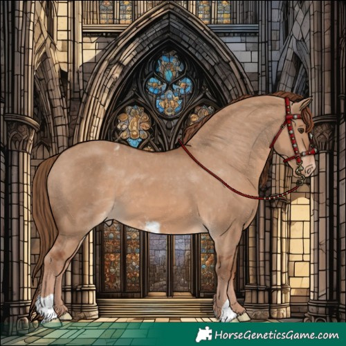 Horse Color:Red Dun Skewed LP Spotted