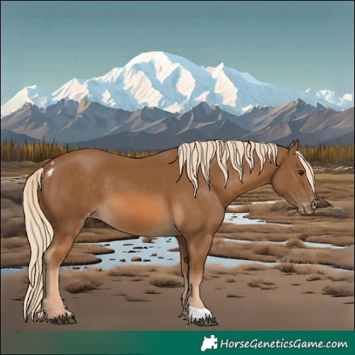 Horse Color:Chocolate Palomino Skewed Appaloosa 