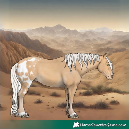 Horse Color:White Spotted Silver Amber Cream Champagne Skewed LP Spotted 