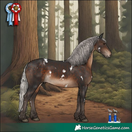 Horse Color:White Spotted Silver Brown 