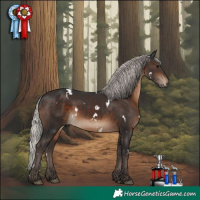 Horse Color:White Spotted Silver Brown 