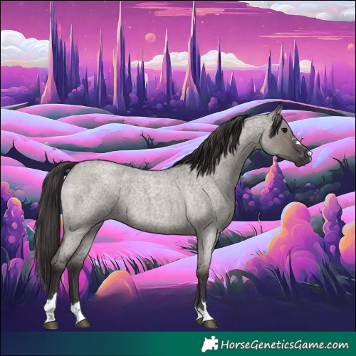 Horse Color:Smoky Grullo Roan 