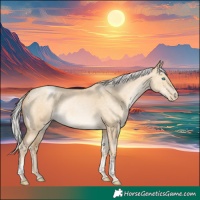 Horse Color:Silver Buckskin Pearl Dun Tobiano
