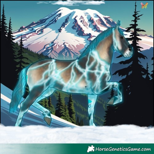 Horse Color:Void Thunderstruck Brown Onyx Tobiano 