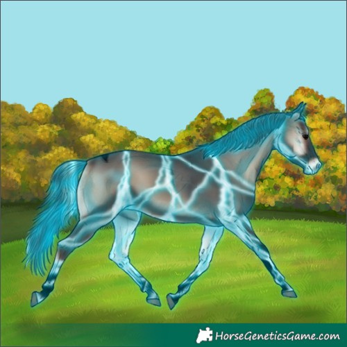 Horse Color:Void Thunderstruck Blue Onyx Tobiano 