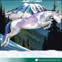 Horse Color:Watercolor Bay Dun Splash Tobiano