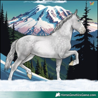 Horse Color:Platinum Silver Buckskin Pearl Sabino Tobiano